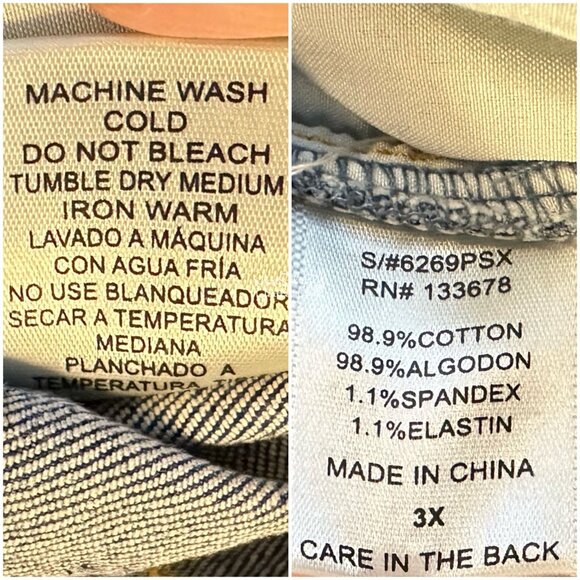 Premium Denim Love Tree NWT Distressed Stretch Shorts Size 3X - Picture 4 of 5